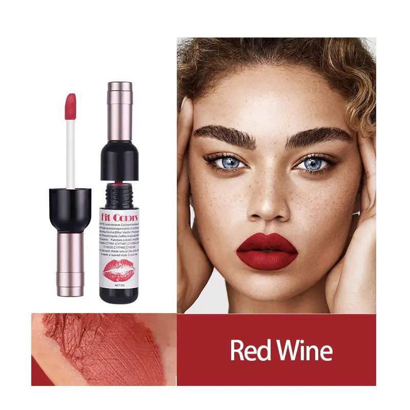 6 Pc Set LEKOFO Trendy LIp Gloss Nude Matte Lipstick Waterproof Long Lasting Women Red Lip Tint Velvet Lip Glaze Makeup Cosmetics - Tuzzut.com Qatar Online Shopping