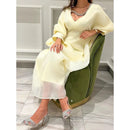 Ladies Elegant Fashion Off Shoulder Tulle Piece Party Festive Dress S 070711793 - TUZZUT Qatar Online Shopping