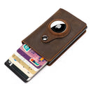 AirTag Wallet - Premium Leather Card Holder RFID Blocking Smart Wallet with AirTag Case - Tuzzut.com Qatar Online Shopping