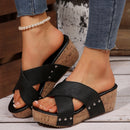 Women's Platform Wedge Open Toe Sandals TS49