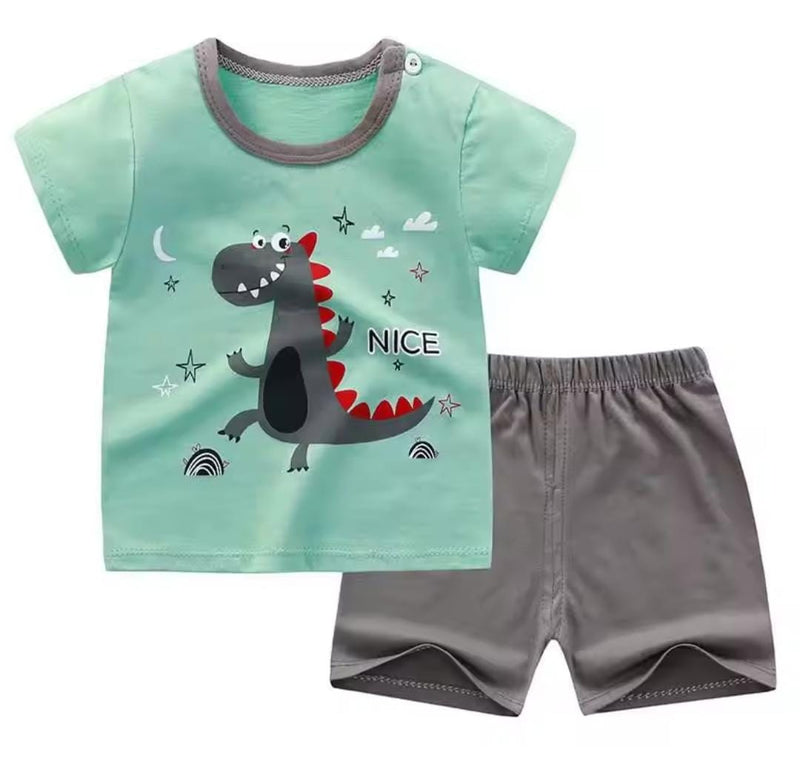 Baby Cartoon T Shirt + Shorts Set 2pcs  Sets   1563113 - TUZZUT Qatar Online Shopping