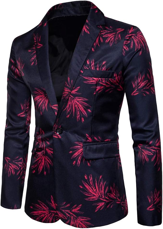Men's Slim Fit Colourful Jacket Pattern Casual Party Blazer Jacket S4188054 Men's Slim Fit Colourful Jacket Pattern Casual Party Blazer Jacket S4188054
