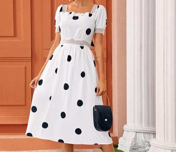 Kids Fashion Dot Midi Dress X3478110 - Tuzzut.com Qatar Online Shopping