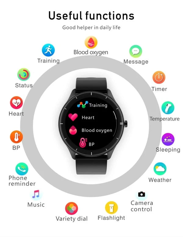 Heart Rate Monitoring Smart Watch With Watchband S3296444