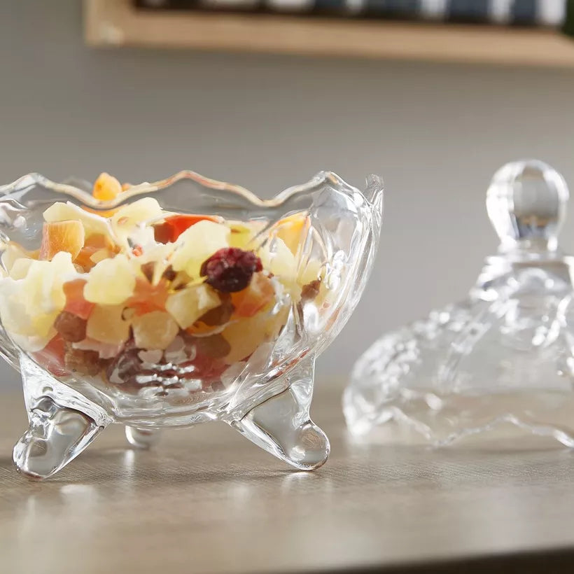 Crystal Cut Candy Bowl with Lid TG001-1 Crystal Cut Candy Bowl with Lid TG001-1