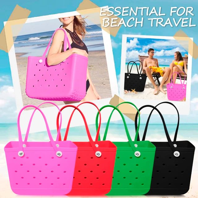 Extra Large Beach Bag Summer EVA Basket Women Silicon Beach Tote With Holes Breathable Pouch Shopping Storage Basket S1524364 - Tuzzut.com Qatar Online Shopping