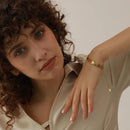 Stainless Steel Charm Polished Chain Golden Bracelet Bangle S4886977 - Tuzzut.com Qatar Online Shopping