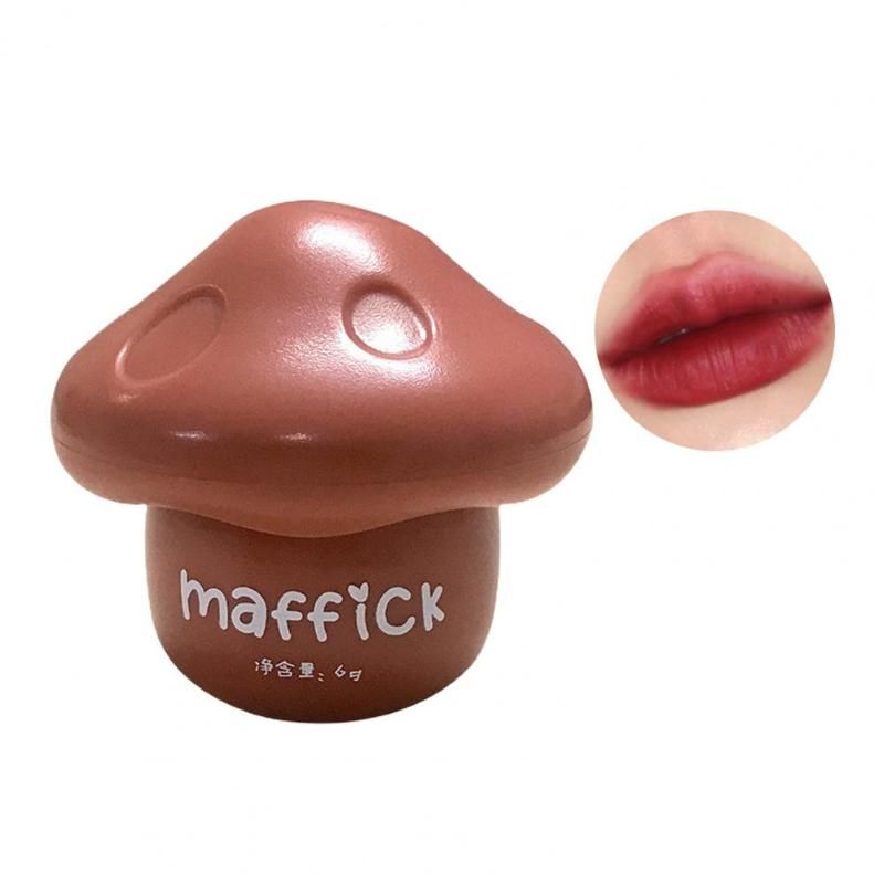 Maffick Lip Gloss Delicate Cute Mushroom Shaped Matte Clay Not Dry Makeup