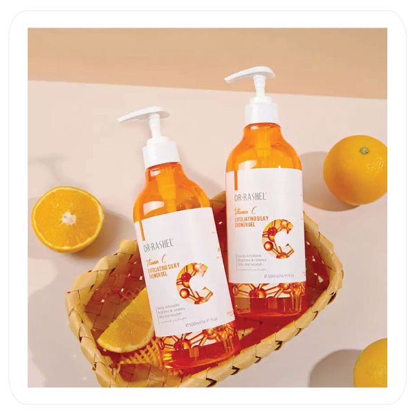 Dr.Rashel Vitamin C Exfoliating Silky Shower Gel 500ml DRL-1686 - Tuzzut.com Qatar Online Shopping