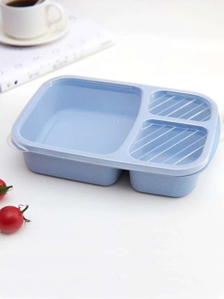 1pc Plastic Lunch Box, Minimalist Clear Lunch Box For Office Work School - Grey S4574595