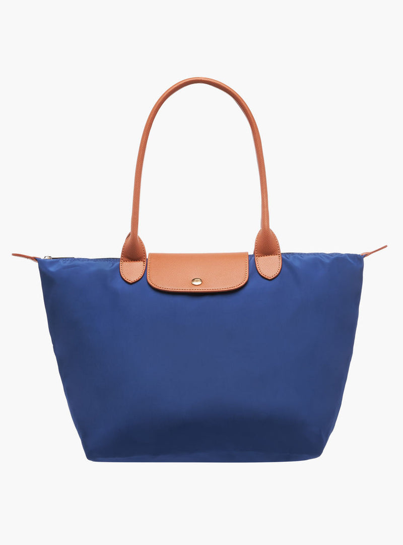 Sasha Textured Tote Bag with Zip Closure and Double Handle S47901278 - TUZZUT Qatar Online Shopping