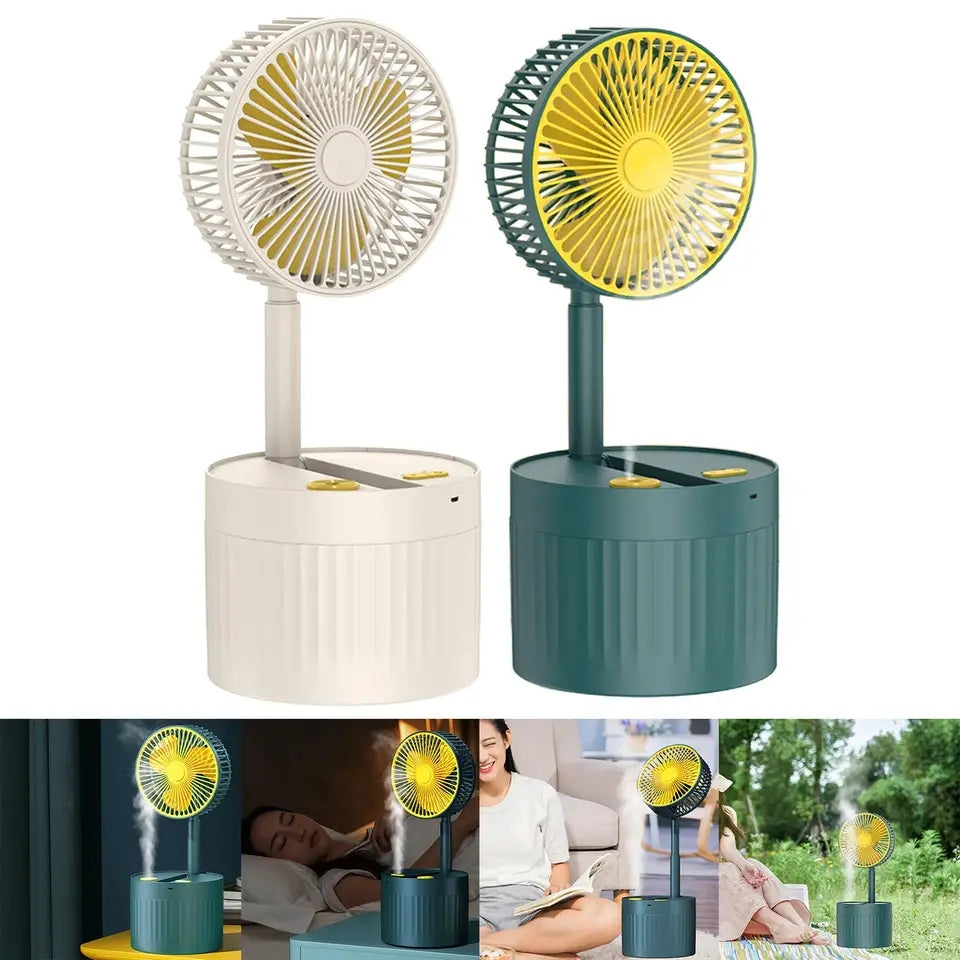 Desktop Foldable Rechargeable Humidification Mini Fan F-082 Desktop Foldable Rechargeable Humidification Mini Fan F-082