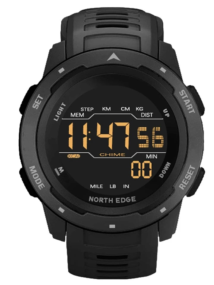 North Edge Mars Digital Sports Watch Stopwatch Distance Waterproof Pedometer S3470822