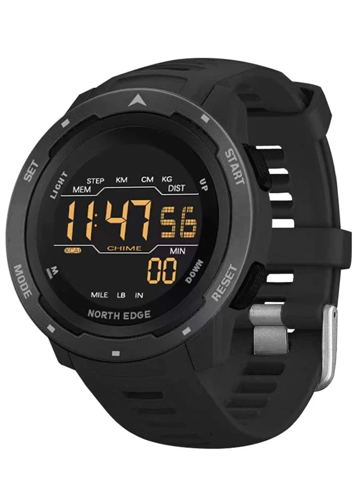 North Edge Mars Digital Sports Watch Stopwatch Distance Waterproof Pedometer S3470822