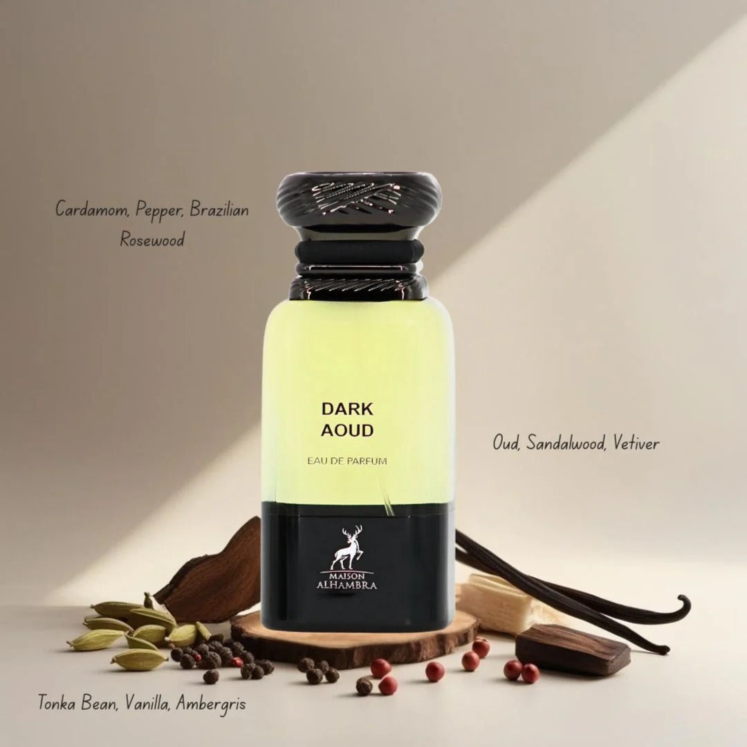 Dark Aoud Eau de Parfum Spray 80ml (2.7 oz) by Maison Alhambra Dark Aoud Eau de Parfum Spray 80ml (2.7 oz) by Maison Alhambra