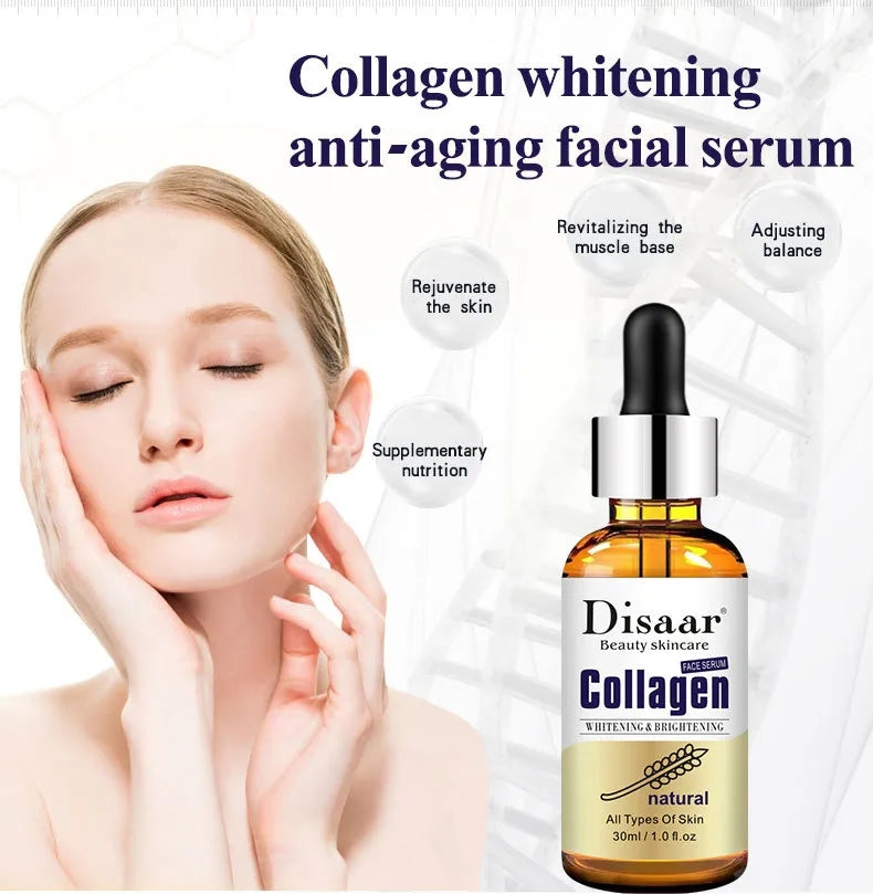 Disaar Beauty Collagen Anti-Wrinkle Anti Aging Whitening & Brightening Face Serum 30ml - Tuzzut.com Qatar Online Shopping