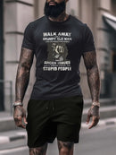 Walk Away I Am A Grumpy Old Man  Humans T-Shirt B-331003 - TUZZUT Qatar Online Shopping