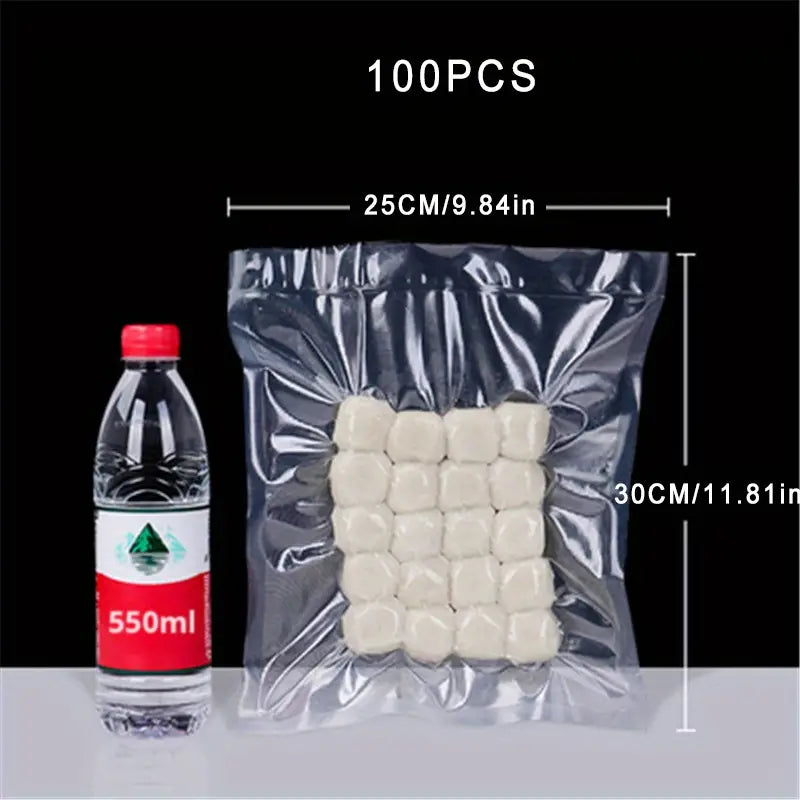 100pcs Textured Vacuum Packaging Pumping Compression Sealer Pre-cut Bags 100pcs Textured Vacuum Packaging Pumping Compression Sealer Pre-cut Bags