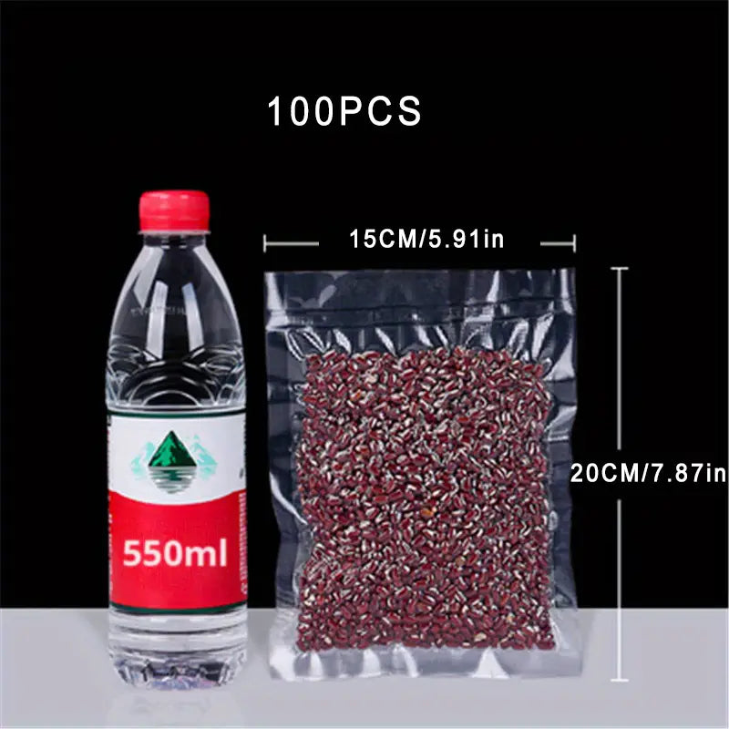 100pcs Textured Vacuum Packaging Pumping Compression Sealer Pre-cut Bags - TUZZUT Qatar Online Shopping