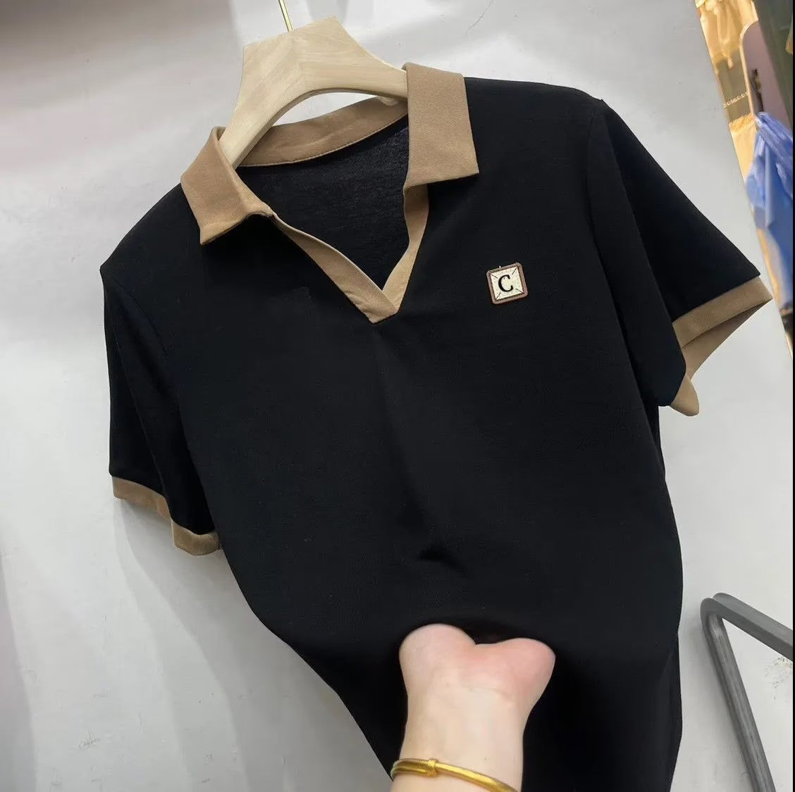 Women's Short Sleeve Solid Color T-Shirts 566149 Women's Short Sleeve Solid Color T-Shirts 566149