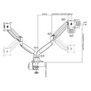 Dual Monitor Gas Spring Deskmount - SH 100 C024 (Fits Most 13" ~ 32") - Tuzzut.com Qatar Online Shopping