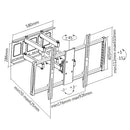 X-Large Heavy-Duty Dual Arm Heavy-Duty Full Motion Curved & Flat Panel Tv Wall Mount - SH 960P (Fits Most 60" ~ 105" Screen, Max. VESA: 900x600mm, Capacity 90kg) - Tuzzut.com Qatar Online Sho