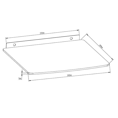 SkillTech Small DVD / Receiver Tempered Glass Wall Mount - SH 04D (30x20cm) SkillTech Small DVD / Receiver Tempered Glass Wall Mount - SH 04D (30x20cm)