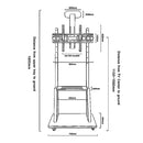 Skill Tech Economy Heavy-Duty Steel Tv Trolley Stand with Shelf - SH 75B FS (For Most 32" ~ 75") - Tuzzut.com Qatar Online Shopping