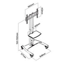 Skill Tech Height Adjustable Professional TV Trolley Stand - NB AVA-1500-60-1P (Fits Most 32" ~ 75") - Tuzzut.com Qatar Online Shopping