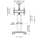 Skill Tech Heavy-Duty Height Adjustable Professional TV Trolley Stand - NB AVA-1800-70-1P (Fits Most 55" ~ 86") - Tuzzut.com Qatar Online Shopping