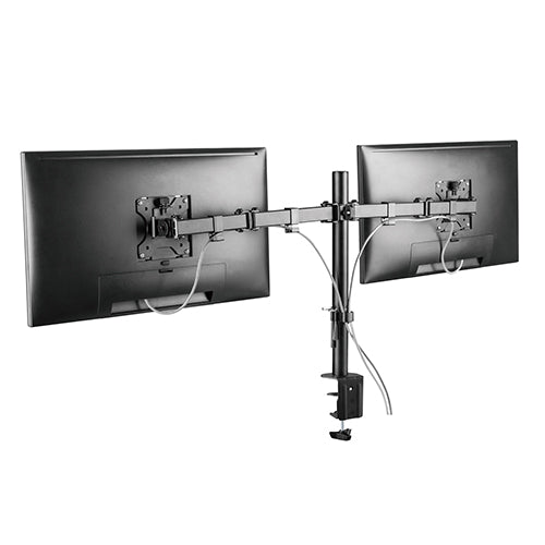 Single Pole Dual-Monitor Steel Articulating Monitor Arm - SH 024N (Fits Most 13" ~ 32") - Tuzzut.com Qatar Online Shopping