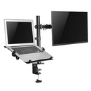 Single Steel Articulating Monitor Arm With Laptop Tray - SH 0240KN (Fits Most 13" ~ 32") - Tuzzut.com Qatar Online Shopping