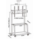 Skill Tech Large Heavy-Duty Steel Tv Trolley Stand with Shelf - DG 110B FS (Fits Most 42" ~ 120") - Tuzzut.com Qatar Online Shopping