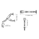 Premium Single Monitor Steel Monitor Arm - SH F80 (Fits Most 17" ~ 32") - Tuzzut.com Qatar Online Shopping