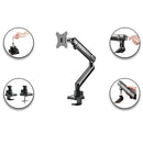 Single Monitor Counter Balance Steel Monitor Arm - SH 20C012 (Fits Most 17" ~ 32") - Tuzzut.com Qatar Online Shopping