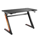 Carbon Fiber Tabletop Z-Shaped Gaming Desk with Cup Holder and Headphone Hook SH GMD-02-2 Black - TUZZUT Qatar Online Shopping