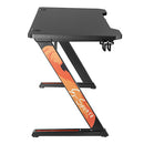 Carbon Fiber Tabletop Z-Shaped Gaming Desk with Cup Holder and Headphone Hook SH GMD-02-2 Black - TUZZUT Qatar Online Shopping