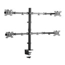 Steel Single Pole Four Screen Articulating Desktop Monitor Mount - SH C404 (Fits Most 13" ~ 27") - Tuzzut.com Qatar Online Shopping