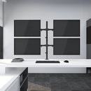 Steel Single Pole Four Screen Articulating Desktop Monitor Mount - SH C404 (Fits Most 13" ~ 27") - Tuzzut.com Qatar Online Shopping