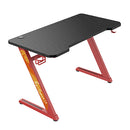 Carbon Fiber Tabletop Z-Shaped Gaming Desk with Cup Holder and Headphone Hook SH GMD-02-2 Red - TUZZUT Qatar Online Shopping