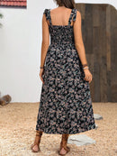 Cami Dress with Knot Straps Shirred Bodice VM6719