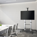 Large Screen Premium Telescopic Extra Heavy Duty Steel Tv Stand (Aluminium) - SH 666TW ((Fits Most 60" ~ 100" Screen, Weight Capacity 100kg, Max VESA 1000×600) - TUZZUT Qatar Online Shopping