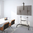 Large Screen Premium Telescopic Extra Heavy Duty Steel Tv Stand (Aluminium) - SH 666TW ((Fits Most 60" ~ 100" Screen, Weight Capacity 100kg, Max VESA 1000×600) - TUZZUT Qatar Online Shopping