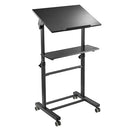 Height Adjustable Mobile Workstation With Tiltable Desktop Mount SH-WS-T01A - TUZZUT Qatar Online Shopping