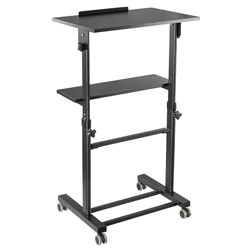 Height Adjustable Mobile Workstation With Tiltable Desktop Mount SH-WS-T01A Height Adjustable Mobile Workstation With Tiltable Desktop Mount SH-WS-T01A