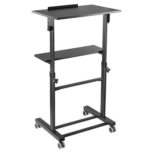 Height Adjustable Mobile Workstation With Tiltable Desktop Mount SH-WS-T01A - TUZZUT Qatar Online Shopping