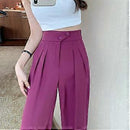 Women's High Waist Suit Pants Wide Leg Pant    B142301 - TUZZUT Qatar Online Shopping