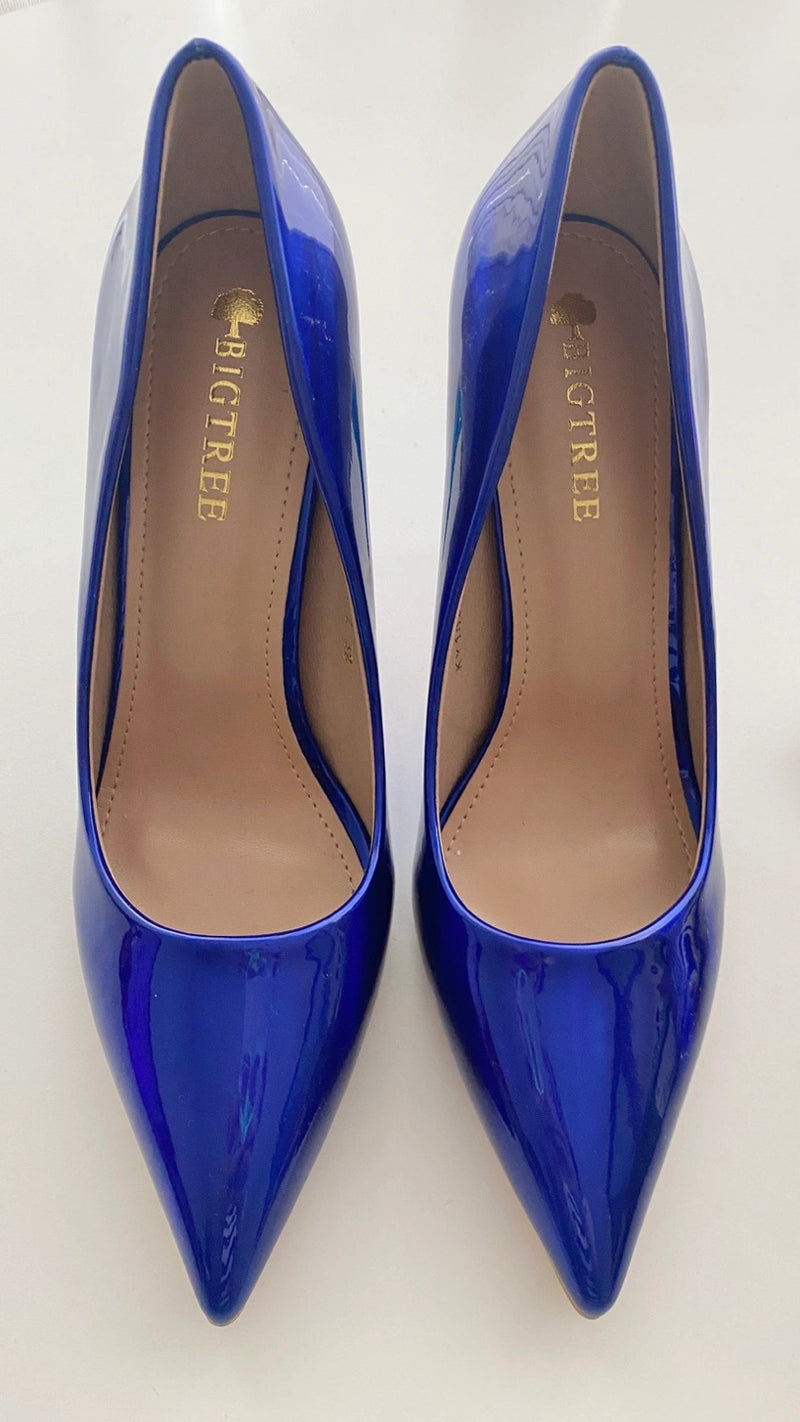 Blue Pointed Toe High Heels KY1829 - TUZZUT Qatar Online Shopping