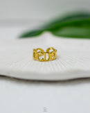 Classic Double Letter Ring CD44 - TUZZUT Qatar Online Shopping