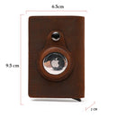 AirTag Wallet - Premium Leather Card Holder RFID Blocking Smart Wallet with AirTag Case - Tuzzut.com Qatar Online Shopping